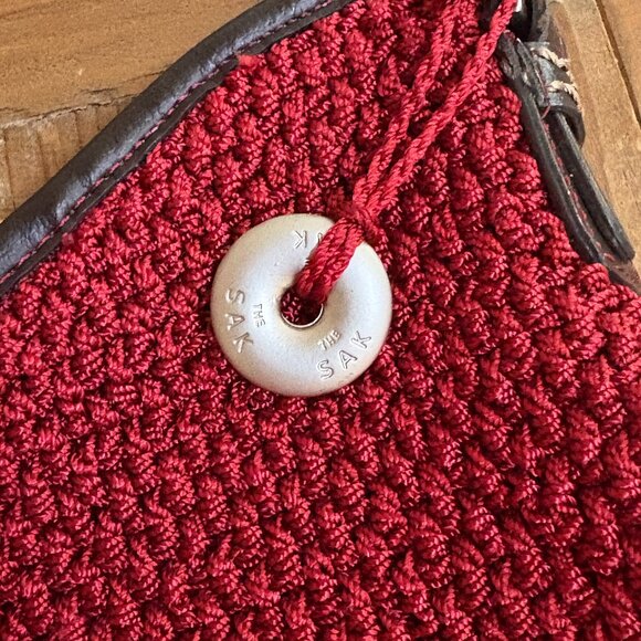 The Sak Red and Brown Crochet Shoulder Bag - Picture 4 of 15